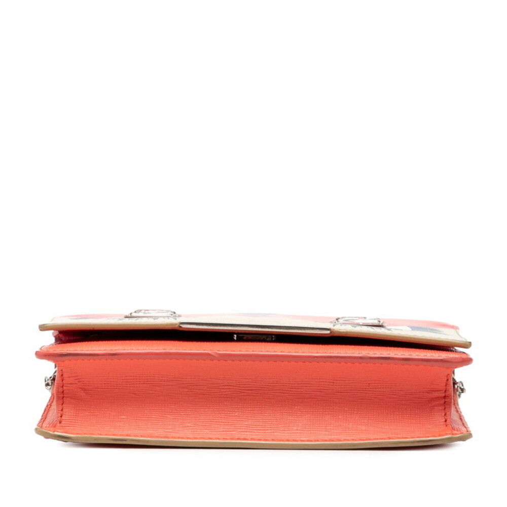 FENDI Orange Leather Shoulder Bag - Picture 3 of 7